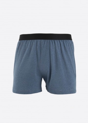 男款XXL_簡單生活．不開襟純棉寬鬆四角內褲(麻藍)