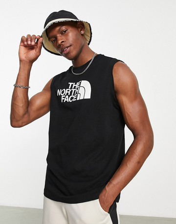 The North Face Easy chest logo tank in black