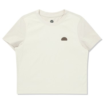 BBC EARTH 女 Woven-Panel S/S T-Shirt 短袖上衣 IVORY BEFISCQ05400