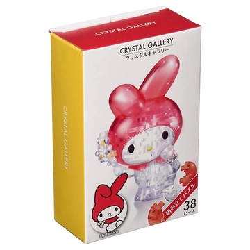 Hanayama 3D立體拼圖 水晶拼圖 38片  美樂蒂 淡紅色 + 透明色  1個