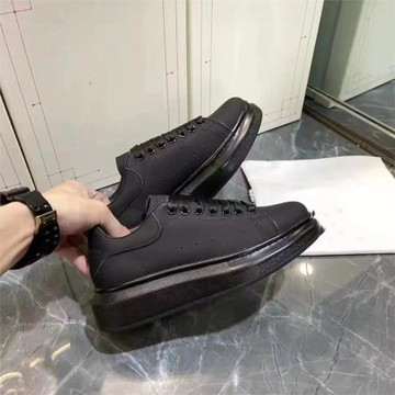 高版本麥昆真皮小白鞋男增高厚底百搭松糕鞋女24休閑運動情侶板鞋