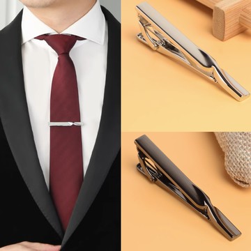 Laifuu.姆斯扭結6cm高檔領帶夾領夾