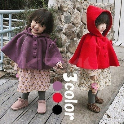 韓国子供服 キッズマント 子ともマント 秋冬 女の子 可愛い 子ともポンチョ マント 帽付 おしゃれ カジュアル ケープコート 毛玉 卒園式 卒業式 入学式 3色 通販 Lineポイント最大get Lineショッピング