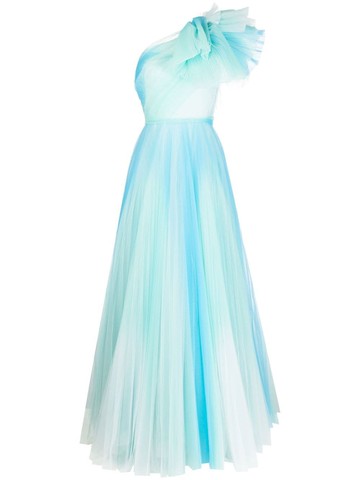 Jenny Packham - Skylar ombré tulle gown - women - Polyester - 12 - Green