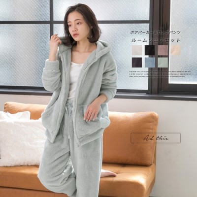 ヴィジョン ストリートウェア Ad Thie ボアパーカー ロングパンツ ルームウェア 上下 パジャマ 部屋着 秋 冬 ホワイト フリー レディース 通販 Lineポイント最大get Lineショッピング