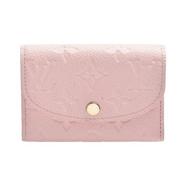 LV M26894經典ROSALIE 系列Empreinte壓花皮革零錢包(玫瑰裸粉色)