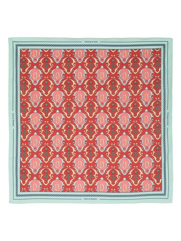 Drôle De Monsieur - graphic-print cotton scarf - men - Cotton - One Size - Red