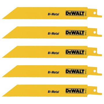 DeWALT 得偉 雙金屬鐵工用金屬及金屬管材鋼材快速切割軍刀鋸片DT 2354 203mm  5個