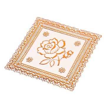 鏤空燙金杯墊 隔熱墊 玫瑰杯墊桌墊 防燙隔熱墊茶杯墊 裝飾餐墊 客製化禮品專家6091