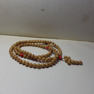 天然硃砂金箔佛珠 金箔6mm108顆佛珠手串念珠