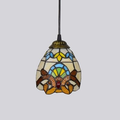 ペンダントライト ステンドグラス 天井照明 アンティーク風 デザイン ガラス モザイク Led対応 レトロ 照明 器具 おしゃれ リビング カフエ風 キッチン新作 通販 Lineポイント最大get Lineショッピング