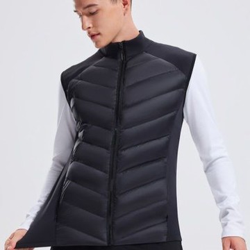 [巴黎精品] 現貨+預購 頂級真羽絨外套背心90%鴨絨運動秋冬外套上衣修身大碼休閒男裝-立領男外套1色a1lv8