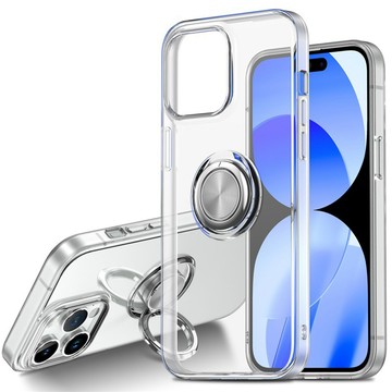 iPhone 15 Pro Max 殼 【穿山盾】iPhone 15 Pro Max清透兩用指環支架TPU耐摔手機保護殼
