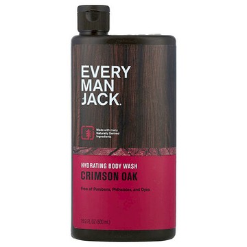 Every Man Jack, 補水沐浴露，深紅橡木，16.9 液量盎司（500 毫升）