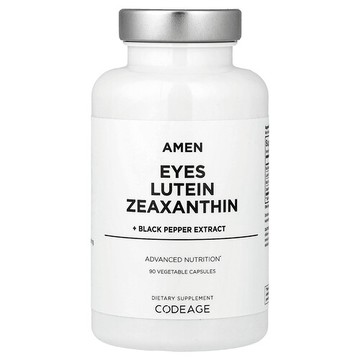 Codeage, Amen，眼睛，葉黃素、玉米黃質 + 黑胡椒提取物，90 顆素食膠囊