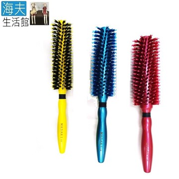 【海夫生活館】Masaki 瑪莎琦 紅藍黃三色 木斜紋圓梳(16/14/12排) 三入