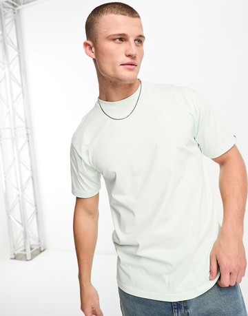 Vans unisex left chest logo t-shirt in turquoise-Blue