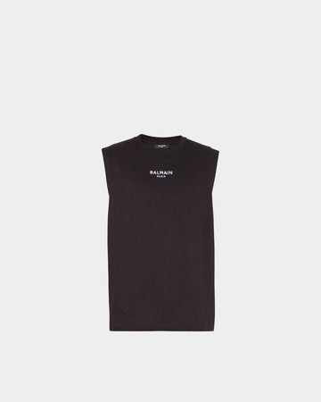 BALMAIN 刺繡 Logo 無袖上衣 - M