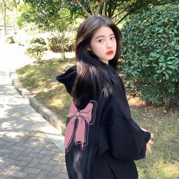 oversize黑色連帽衛衣外套女春秋薄款開衫2025新款設計感上衣春秋