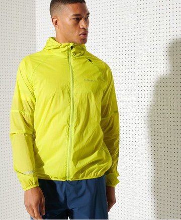 Superdry Men's Men's Sport Run Lightweight Wind Shell Jacket Yellow / Citrus Zest - Size: Xxl
