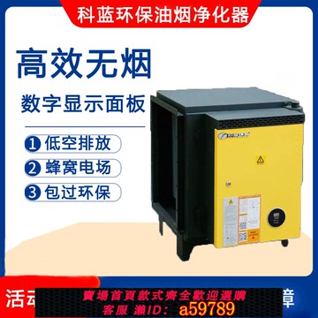 【全網低價 可打統編】科藍環保飯店廚房油煙凈化器柯藍低空高效餐飲無煙過濾12000風量