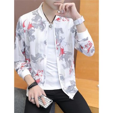 男士外套夏季百搭透氣防曬服韓版潮流帥氣休閑薄款冰絲防曬衣男裝