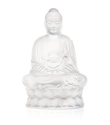 Lalique Crystal Buddha Sculpture