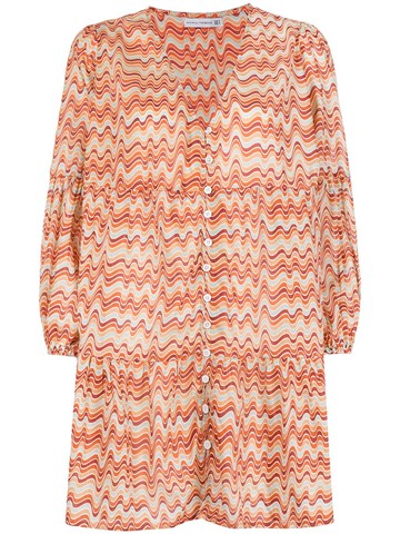 Faithfull the Brand - Pauletta Vadella-print mini dress - women - Cotton - S - Orange