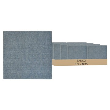 SANKO 吸附地墊 8片裝 含兒茶素  30 x 30cm  藍色  1組