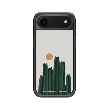 iPhone Air Mod NX -邊框背蓋組合 (相機按鈕) 黑 - ilovedoodle (Lim Heng Swee) - Cat and Plant - 貓咪仙人掌