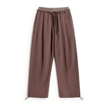 PUNX 【女裝】復古美拉德 雙腰頭 棉長褲 (褲腳調整式束口 兩穿設計)