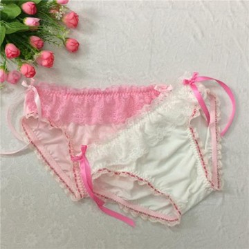 性感男式彈力提花面料蕾絲花邊三角內褲新款日式男士變裝舒適內褲