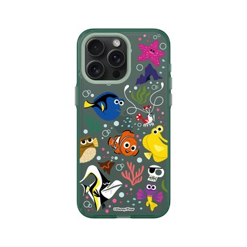 iPhone 15 Pro Max Clear 憂墨綠 - 迪士尼-皮克斯 PIXAR - 海底總動員 - 角色集合