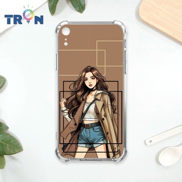 TRON IPhone XR 雜誌風女孩 四角防摔 軟殼 手機殼