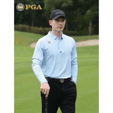 PGA高爾夫服裝男秋冬長袖t恤golf男裝高端品牌上衣速干運動polo衫