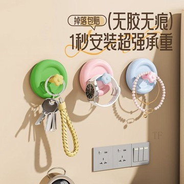 🎆臺灣出貨🛒精選好物🎆強力吸盤玄關掛鉤免打孔強力承重入戶門口放鑰匙包包帽子收納掛鉤
