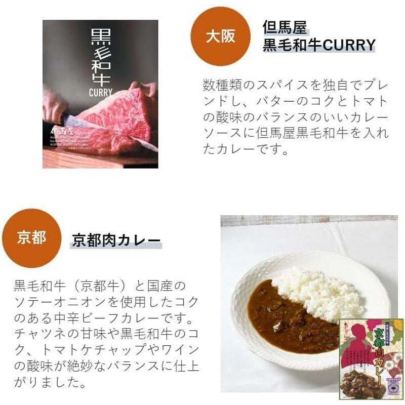 ベル食品工業 レトルトカレー ビーフ 高級 カレー 詰め合わせ 6種類 6食 国産牛 黒毛和牛 ご当地 山形 兵庫 京都 大阪 広島