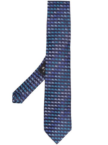 ETRO - Pegasus jacquard silk tie - men - Silk - One Size - Blue
