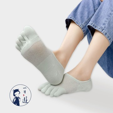 NicoFun 愛定做 五趾襪 分趾襪 隱形襪 木屐襪 船型襪 腳趾襪 分趾鞋 五指襪 淺口襪(女款22-24.5cm)