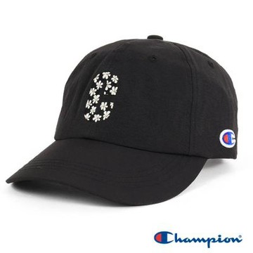 Champion 官方直營 中性 HY 花卉大C刺繡棒球帽-黑色(161-0174-BLACK)