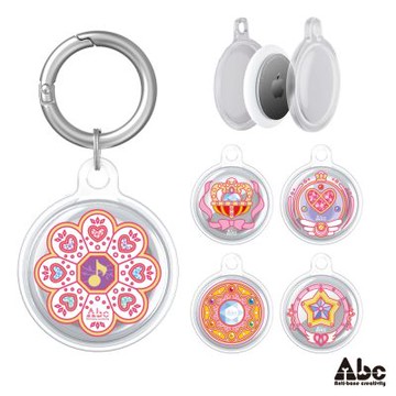 反骨創意 APPLE Airtag 彩繪防摔全包式TPU保護套鑰匙圈-美魔少女環