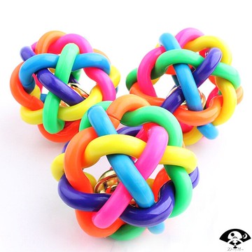 狗狗耐咬玩具球實心橡膠狗球磨牙潔齒訓狗鈴鐺球大中小型犬訓練用