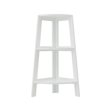 【dayneeds】角落木製三層收納架 兩色可選白色