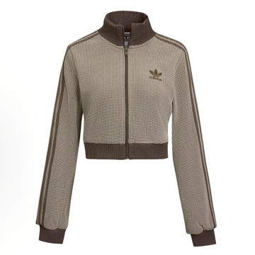 ADIDAS ORIGINALS TRACK TOP CROP 藍/棕 短版 華夫格 外套 KC2645/KC2646