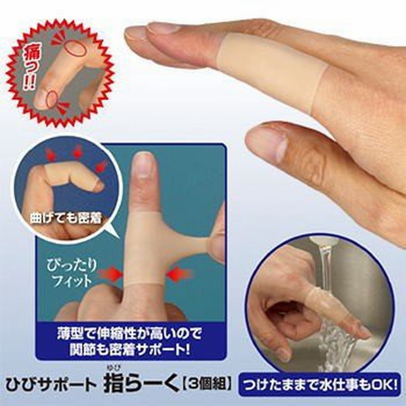 ひびサポート 指らーく 3個組 指用 サポーター 水仕事 指用サポーター 手荒れ 指 あかぎれ ひび割れ 肌荒れ 保護 ガード 通販 LINEポイント最大0.5%GET LINEショッピング 指サック 中大サイズ 4組
