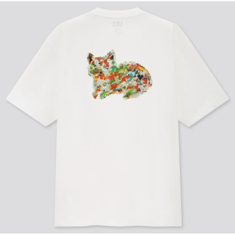 米津玄師 ユニクロ コラボUT Tシャツ ホワイト 猫ちゃん | LINE