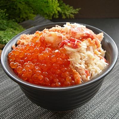 ふるさと納税 釧路市 釧路おが和 いくら醤油漬三色海鮮丼セット(白ダンボール入り) いくら かに 鮭 F4F-2106