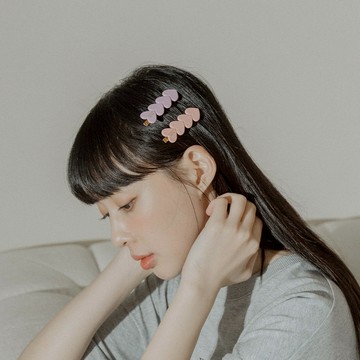 QUEENSHOP_ S 女裝 正韓 質感光澤感愛心造型髮夾 四色售 現+預 【07090361】