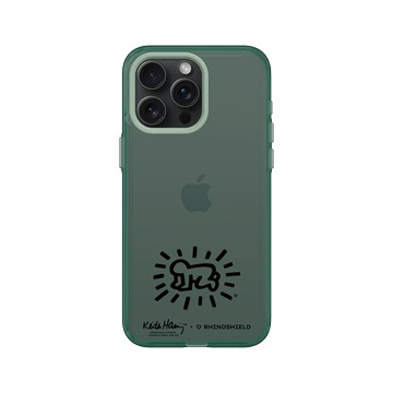 iPhone 15 Pro Max Clear 憂墨綠 - Keith Haring - 發光的嬰兒®
