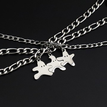 【客製】星星好朋友系列_獨家設計造型吊牌/可組合手鍊/醫療鋼